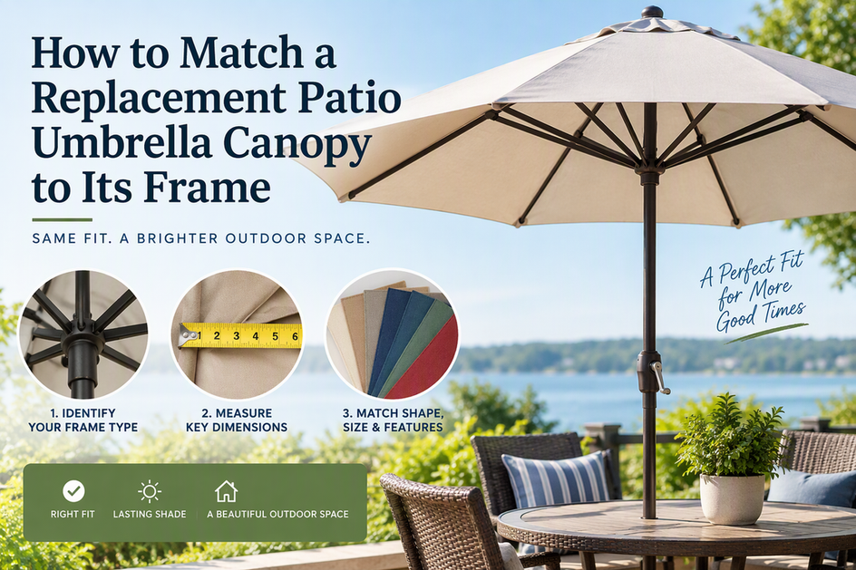 How to Match a Replacement Patio Umbrella Canopy to Its Frame