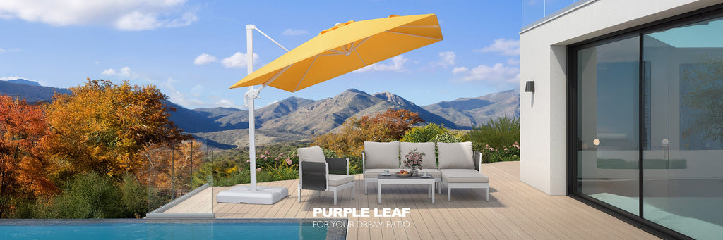 costco free standing patio umbrella SunVilla 10' Cantilever Umbrella