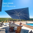 PURPLE LEAF Large Rectangular Porch Umbrella Outside Cantilever Patio Yard Umbrella