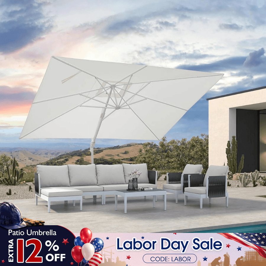 all deals patio umbrellas PURPLE LEAF Modern White Outdoor Umbrella Premium Cantilever NEW Shoei Helmet ideal for outdoor activities derby girls Size:152 cm
