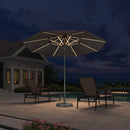 PURPLE LEAF Semi-Auto Outdoor Market Table Umbrella with Heavy-Duty Fabric