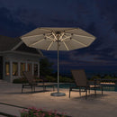 PURPLE LEAF Semi-Auto Outdoor Market Table Umbrella with Heavy-Duty Fabric