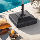Black Market Umbrella Base, Durable HDPE Material, Outdoor Patio