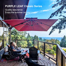PURPLE LEAF Best Square Cantilever Pool Umbrella Outdoor Patio Sun Porch Umbrella