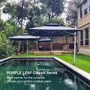 PURPLE LEAF Best Square Cantilever Pool Umbrella Outdoor Patio Sun Porch Umbrella