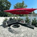 PURPLE LEAF Best Square Cantilever Pool Umbrella Outdoor Patio Sun Porch Umbrella