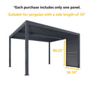 PURPLE LEAF Louvered Pergola Accessory Aluminum Louver Grille for Optimal Privacy, Sunlight Control Side Fixed Shutter Wall, Pergola Not Included