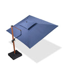 PURPLE LEAF SUNBRELLA Cantilever Umbrella Deluxe Wood Pattern Patio Umbrella