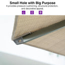 PURPLE LEAF Semi-Auto Outdoor Market Table Umbrella with Heavy-Duty Fabric