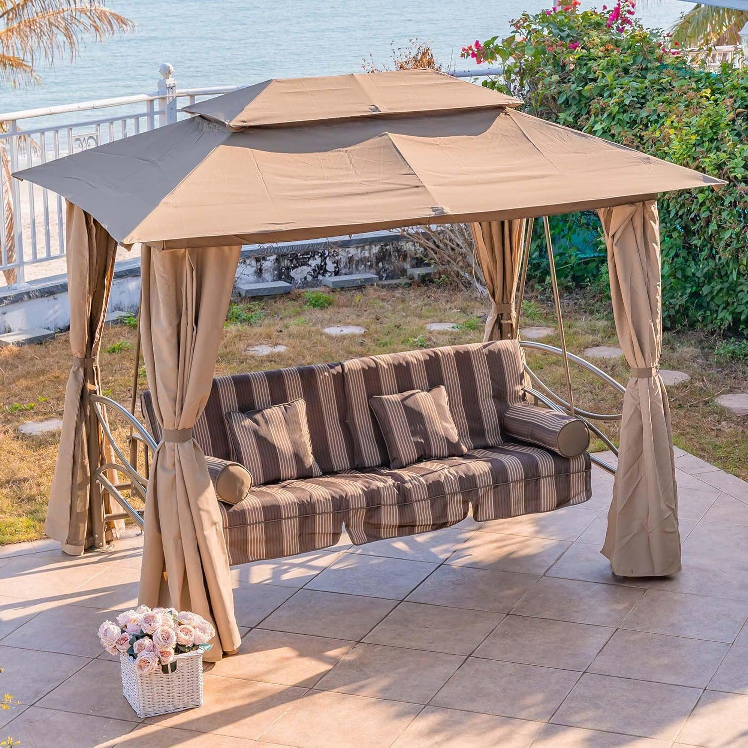 Outdoor daybed swing with canopy sale