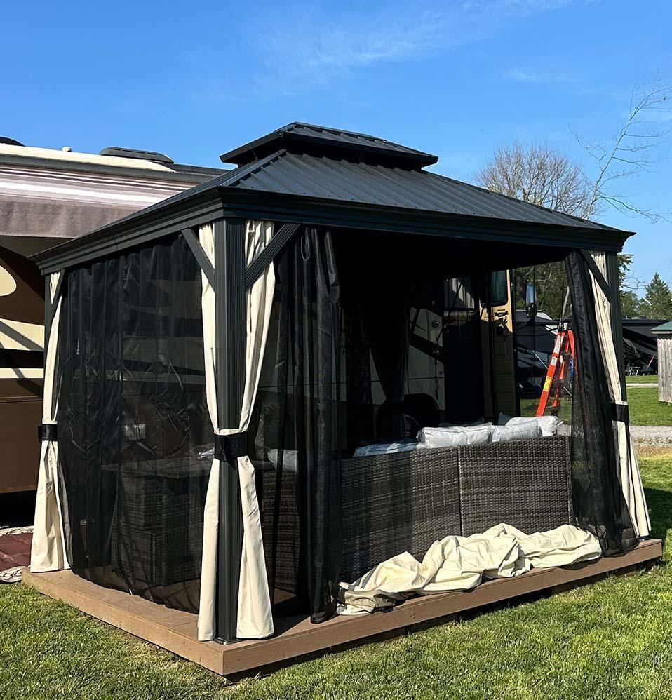 PURPLE LEAF 12' x 20' Patio Gazebo For Backyard