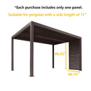 PURPLE LEAF Louvered Pergola Accessory Aluminum Louver Grille for Optimal Privacy, Sunlight Control Side Fixed Shutter Wall, Pergola Not Included