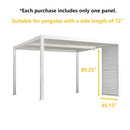 PURPLE LEAF Louvered Pergola Accessory Aluminum Louver Grille for Optimal Privacy, Sunlight Control Side Fixed Shutter Wall, Pergola Not Included