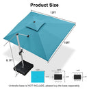 PURPLE LEAF Large Rectangular Porch Umbrella Outside Cantilever Patio Yard Umbrella