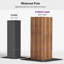 PURPLE LEAF Hardtop Gazebo for Patio Wood Grain Galvanized Steel Frame Awning with String Lights-clear