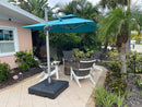 PURPLE LEAF Double Top 360 Degree Rotation 9 ft / 10 ft / 11 ft / 12 ft Square Patio Classic Umbrella - Purple Leaf Garden