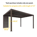 PURPLE LEAF Louvered Pergola Accessory Aluminum Louver Grille for Optimal Privacy, Sunlight Control Side Fixed Shutter Wall, Pergola Not Included