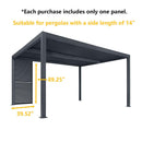 PURPLE LEAF Louvered Pergola Accessory Aluminum Louver Grille for Optimal Privacy, Sunlight Control Side Fixed Shutter Wall, Pergola Not Included