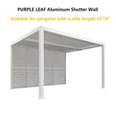 PURPLE LEAF Louvered Pergola Accessory Aluminum Louver Grille for Optimal Privacy, Sunlight Control Side Fixed Shutter Wall, Pergola Not Included