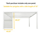 PURPLE LEAF Louvered Pergola Accessory Aluminum Louver Grille for Optimal Privacy, Sunlight Control Side Fixed Shutter Wall, Pergola Not Included