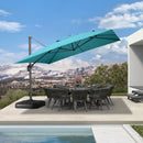 PURPLE LEAF Cantilever Telescopic Umbrella for Swimming Pool, Patio, Porch, Garden