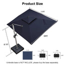PURPLE LEAF Large Rectangular Porch Umbrella Outside Cantilever Patio Yard Umbrella