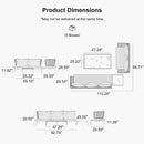 PURPLE LEAF Melben Patio Conversation Set Light Grey Outdoor Aluminum Modern Wicker Sofa Chairs Sets for Balcony Yard Porch