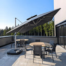 PURPLE LEAF Best Square Cantilever Pool Umbrella Outdoor Patio Sun Porch Umbrella