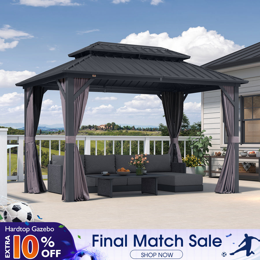 Hardtop Gazebo with Steel Roof | Weather-Resistant Outdoor Gazebo