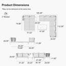 PURPLE LEAF Melben Patio Conversation Set Light Grey Outdoor Aluminum Modern Wicker Sofa Chairs Sets for Balcony Yard Porch