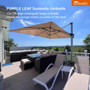 PURPLE LEAF Premium Patio Umbrella Classic SUNBRELLA Cantilever Umbrellas