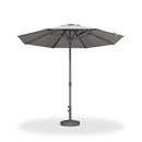 PURPLE LEAF Semi-Auto Outdoor Market Table Umbrella with Heavy-Duty Fabric