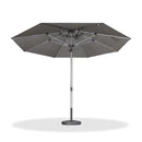 PURPLE LEAF Semi-Auto Outdoor Market Table Umbrella with Heavy-Duty Fabric