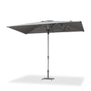 PURPLE LEAF Semi-Auto Outdoor Market Table Umbrella with Heavy-Duty Fabric