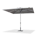 PURPLE LEAF Semi-Auto Outdoor Market Table Umbrella with Heavy-Duty Fabric