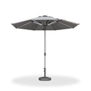 PURPLE LEAF Semi-Auto Outdoor Market Table Umbrella with Heavy-Duty Fabric