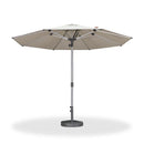 PURPLE LEAF Semi-Auto Outdoor Market Table Umbrella with Heavy-Duty Fabric