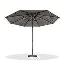 PURPLE LEAF Semi-Auto Outdoor Market Table Umbrella with Heavy-Duty Fabric