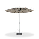 PURPLE LEAF Semi-Auto Outdoor Market Table Umbrella with Heavy-Duty Fabric