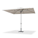 PURPLE LEAF Semi-Auto Outdoor Market Table Umbrella with Heavy-Duty Fabric