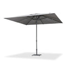 PURPLE LEAF Semi-Auto Outdoor Market Table Umbrella with Heavy-Duty Fabric