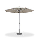 PURPLE LEAF Semi-Auto Outdoor Market Table Umbrella with Heavy-Duty Fabric