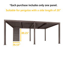 PURPLE LEAF Louvered Pergola Accessory Aluminum Louver Grille for Optimal Privacy, Sunlight Control Side Fixed Shutter Wall, Pergola Not Included