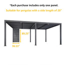 PURPLE LEAF Louvered Pergola Accessory Aluminum Louver Grille for Optimal Privacy, Sunlight Control Side Fixed Shutter Wall, Pergola Not Included
