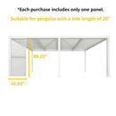 PURPLE LEAF Louvered Pergola Accessory Aluminum Louver Grille for Optimal Privacy, Sunlight Control Side Fixed Shutter Wall, Pergola Not Included