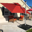 PURPLE LEAF Large Rectangular Porch Umbrella Outside Cantilever Patio Yard Umbrella
