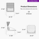 PURPLE LEAF Melben Patio Conversation Set Light Grey Outdoor Aluminum Modern Wicker Sofa Chairs Sets for Balcony Yard Porch