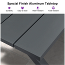 PURPLE LEAF Patio Gazebo with Aluminum Frame Grey Dining Sets-Bundle Set