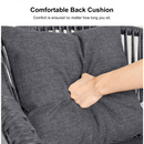 PURPLE LEAF Patio Gazebo with Aluminum Frame Grey Dining Sets-Bundle Set