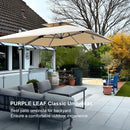 PURPLE LEAF Best Square Cantilever Pool Umbrella Outdoor Patio Sun Porch Umbrella